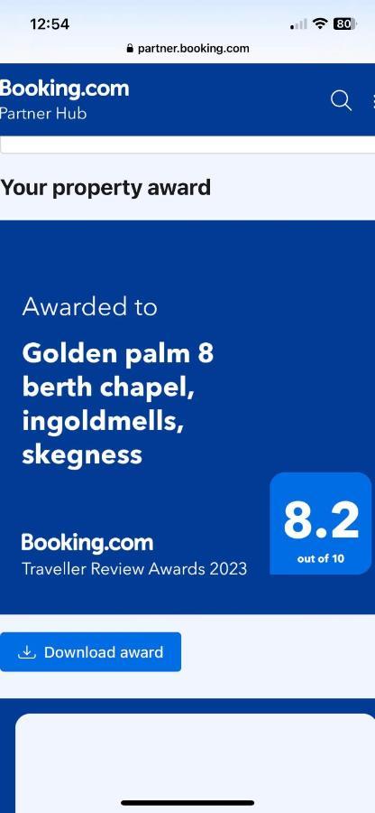 Golden Palm 8 Berth Chapel Saint Leanords, Ingoldmells, Skegness Caravan Esterno foto